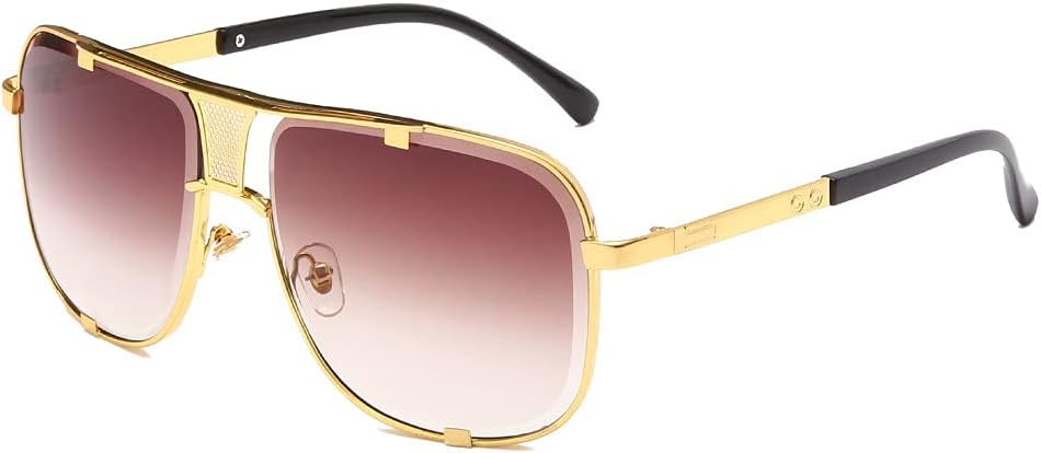 

Модные металлические солнцезащитные очки для мужчин, роскошные солнцезащитные очки для женщин, винтажные солнцезащитные очки с защитой от УФ-излучения UV400 TKKTLLT, 02