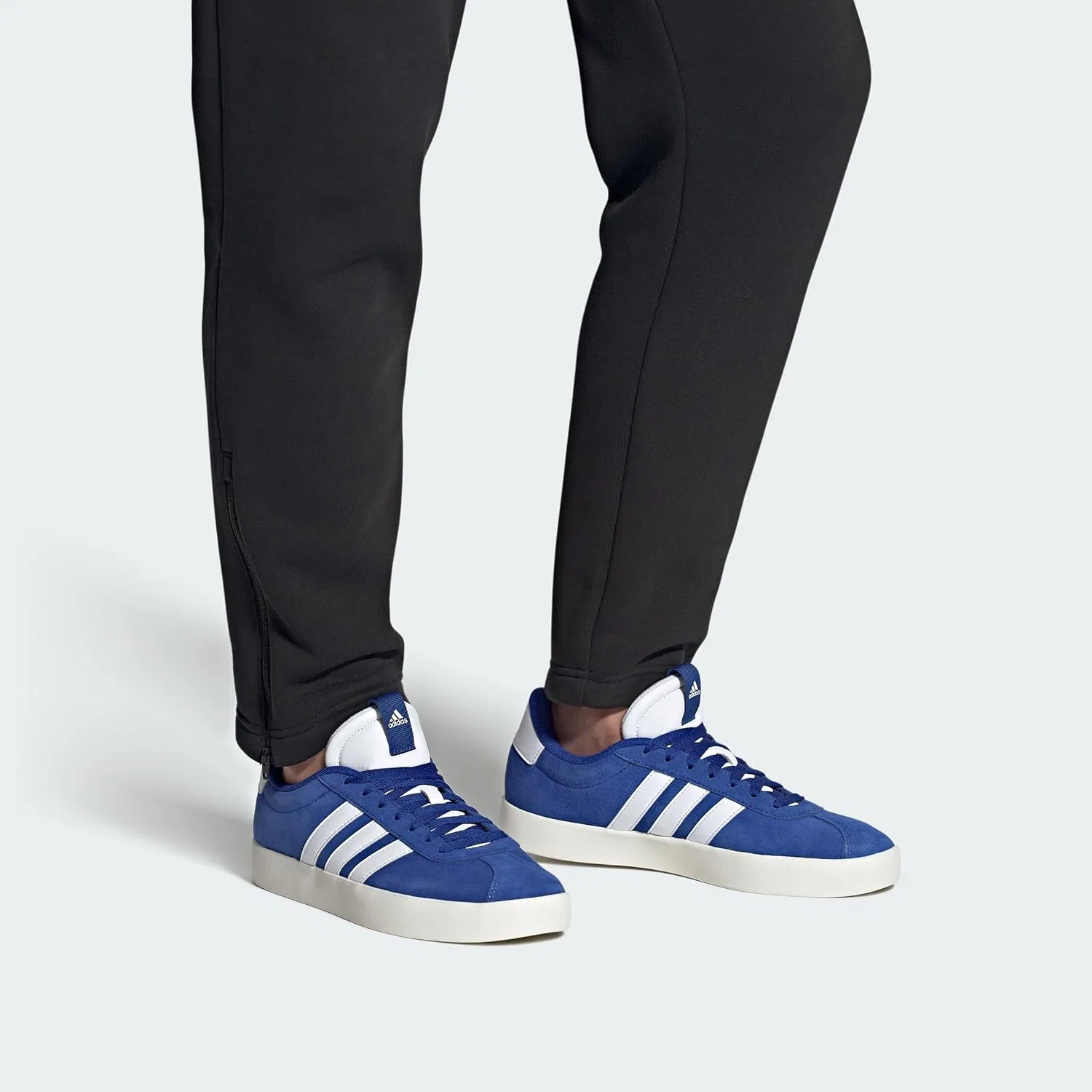 Кроссовки мужские leather adidas, Team Royal Blue/White/Off White — фото 2