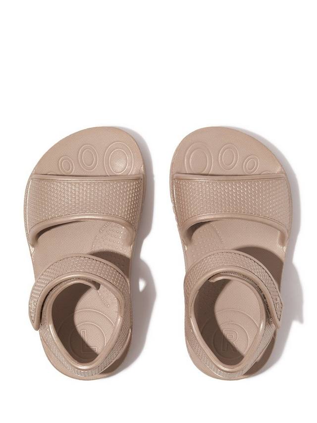 Детские сандалии Iqushion с задним ремешком FitFlop, Rose Gold — фото 4