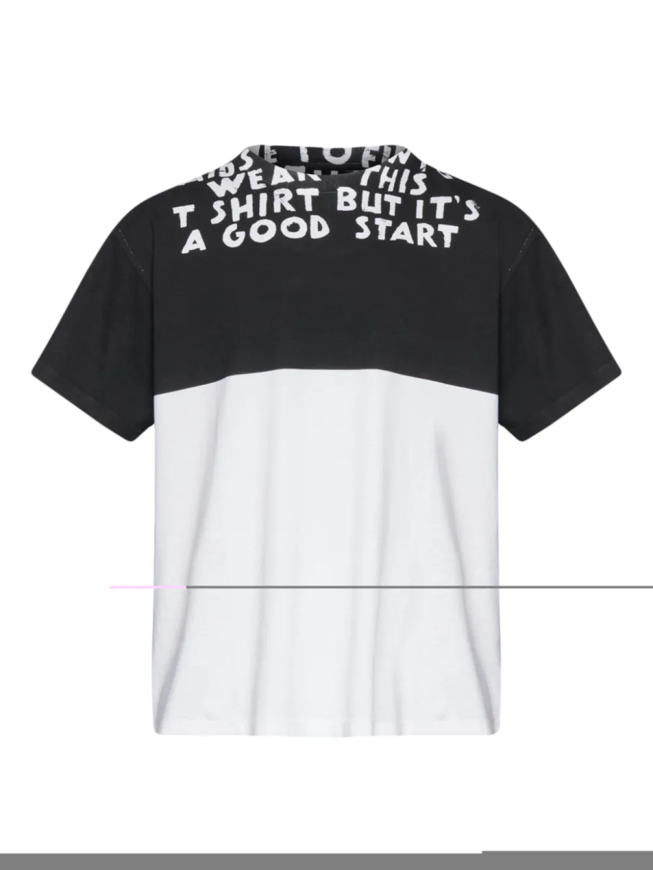 

Футболка с графическим принтом и вставками MM6 Maison Margiela, белый