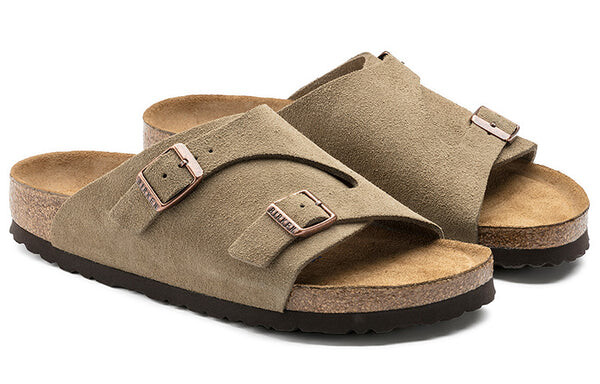 Тапочки zrich soft footbed suede leather 'taupe' Birkenstock, коричневый — фото 4
