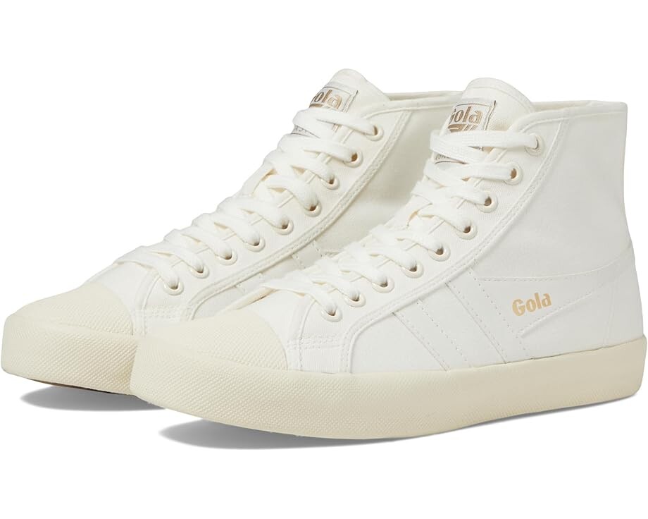 Кроссовки Gola Coaster High, цвет Off-White/Off-White/Gold