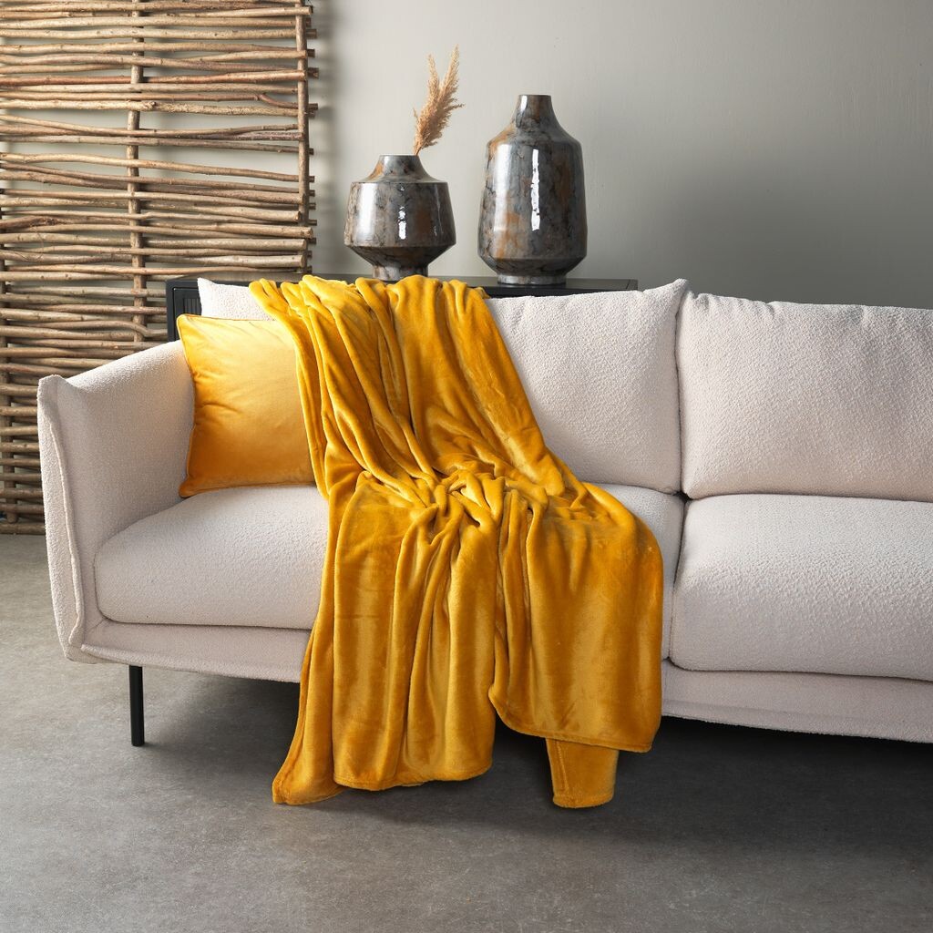 

Dutch Decor CHARLIE - Одеяло флисовое 200x220 см - Golden Glow - желтый