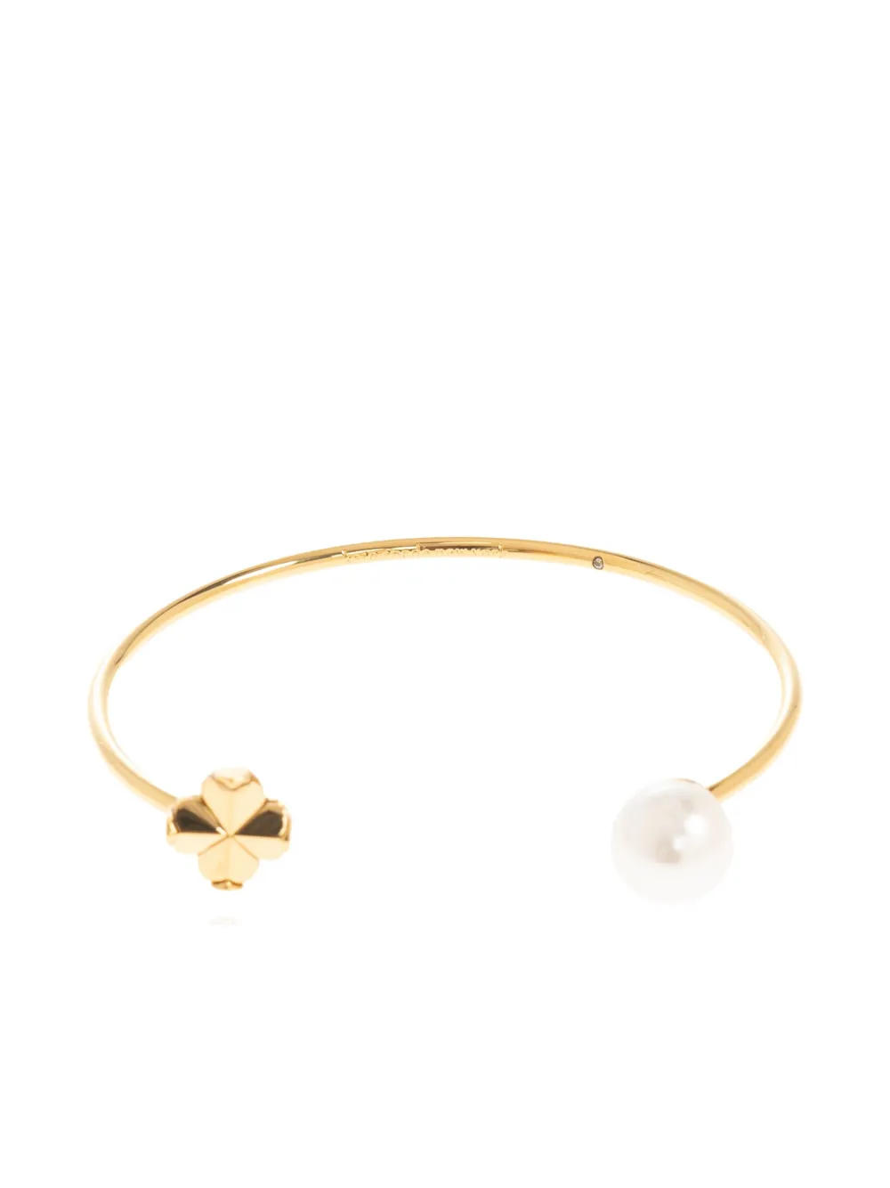 

Браслет с жемчугом и мотивом клевера Kate Spade, золотой