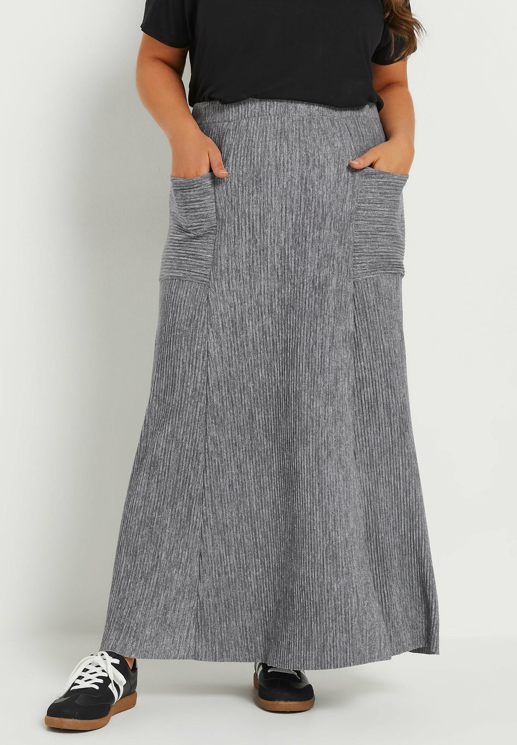 

Юбка макси POCKET Yours Clothing, серый