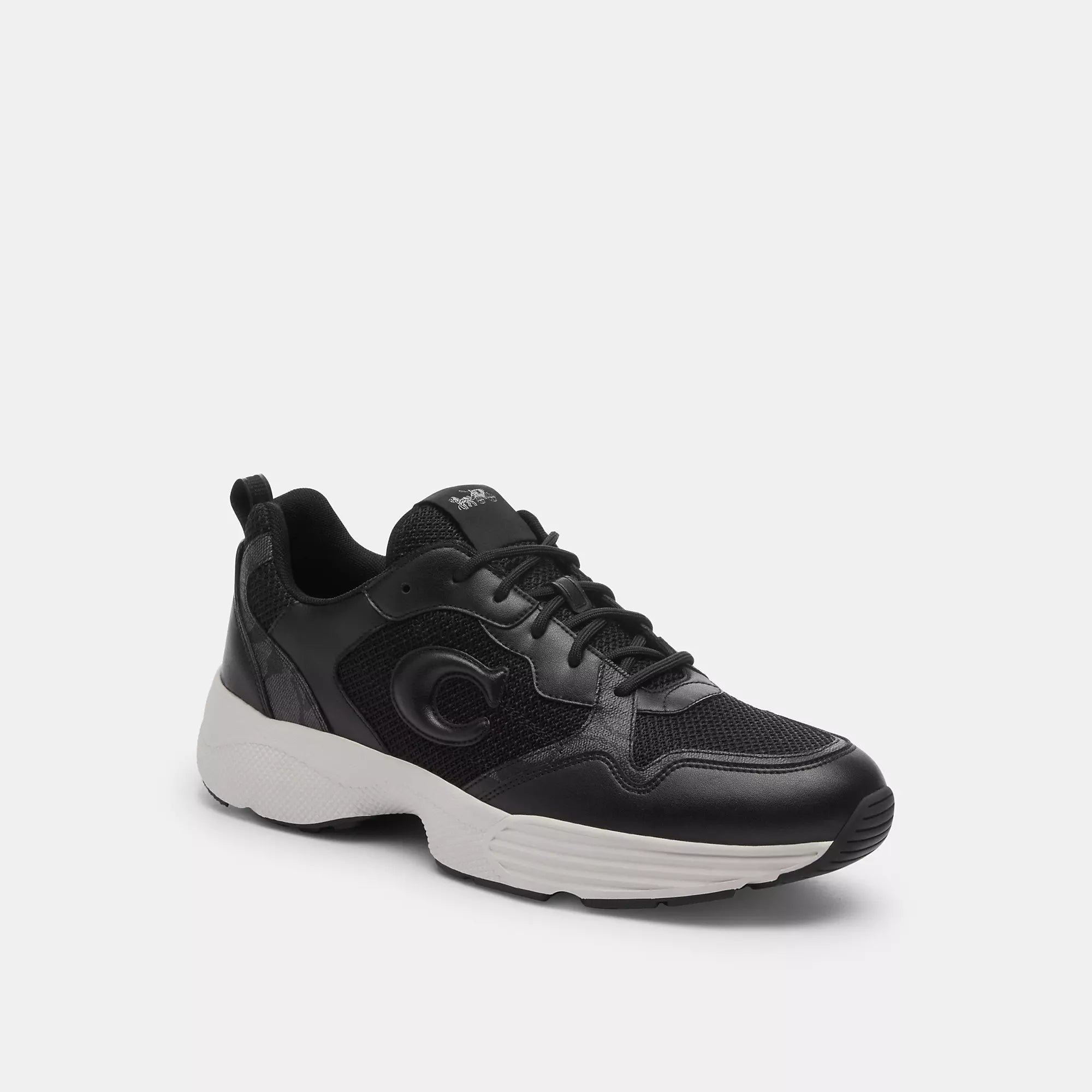 

Кроссовки Coach Outlet Strider из фирменной ткани, черный
