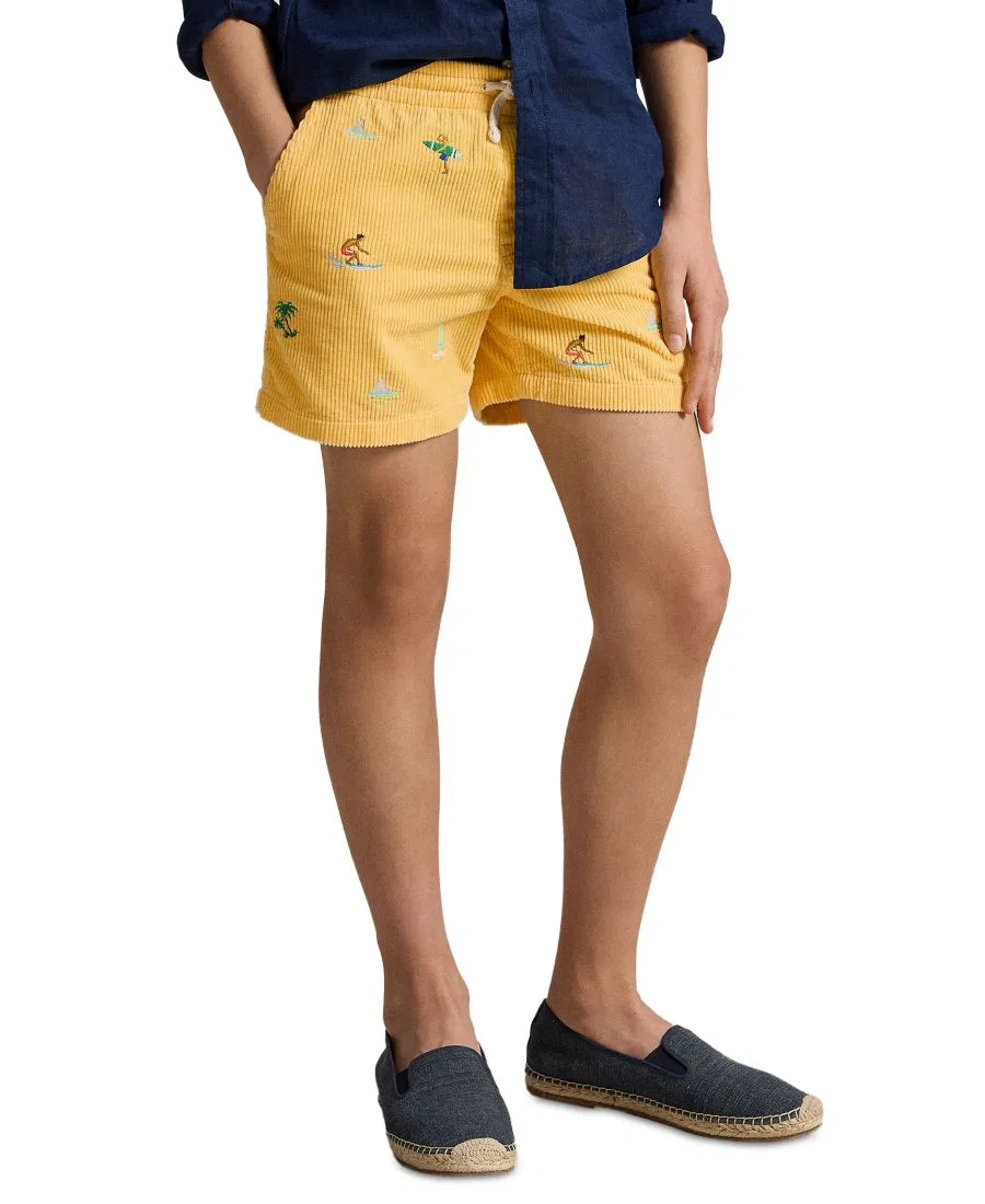Детские вельветовые шорты Polo Prepster с вышивкой, размер 8-20 Polo Ralph Lauren, желтый