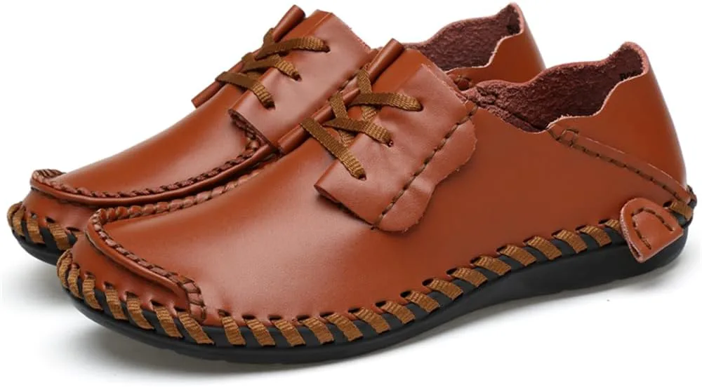 

Классические мужские повседневные кожаные туфли, мягкие слипоны, удобные дышащие мужские туфли для вождения и прогулок Abborora, коричневый