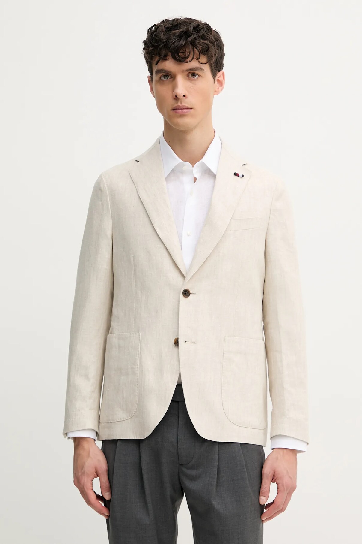 

Льняная куртка Tommy Hilfiger, бежевый