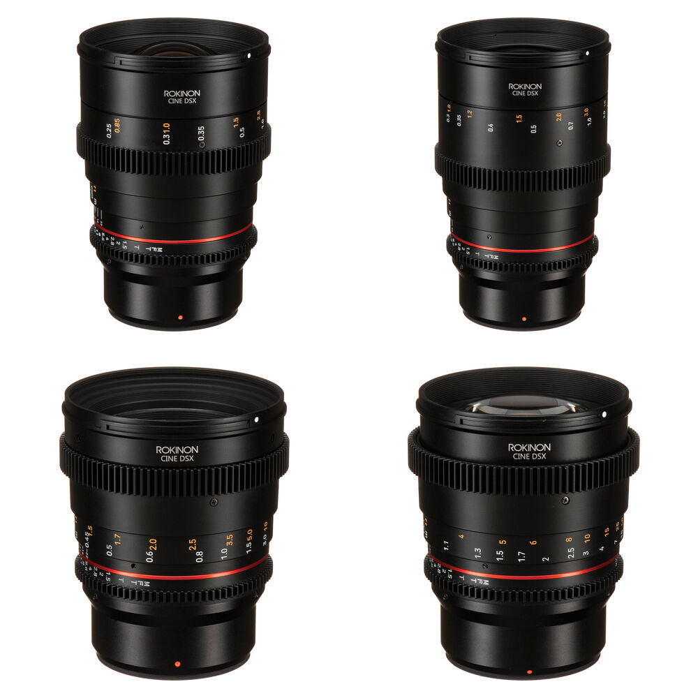 

Комплект высокоскоростных кинообъективов Rokinon 24, 35, 50 и 85 мм T1.5 с креплением DSX MFT