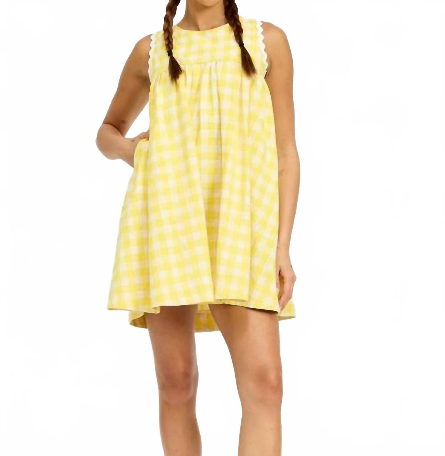 

Дастон мини-платье в лимонном цвете Jacquie The Label, Lemon