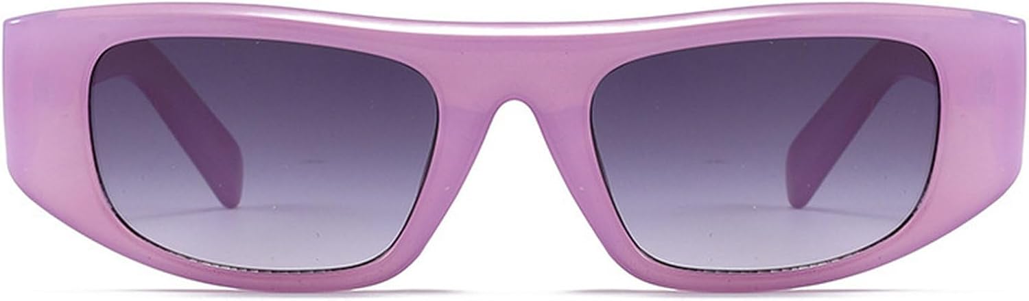 

Солнцезащитные очки ретро прямоугольной формы для женщин и мужчин, квадратные солнцезащитные очки с защитой от УФ-излучения, модные винтажные солнцезащитные очки 90-х годов mincl, Purple