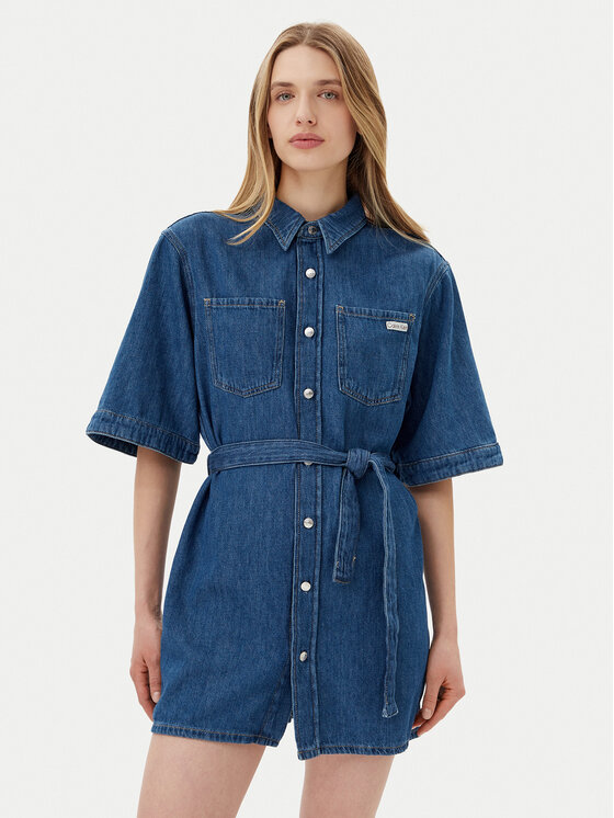 

Джинсовое платье свободного кроя J20J225169 Calvin Klein Jeans, синий