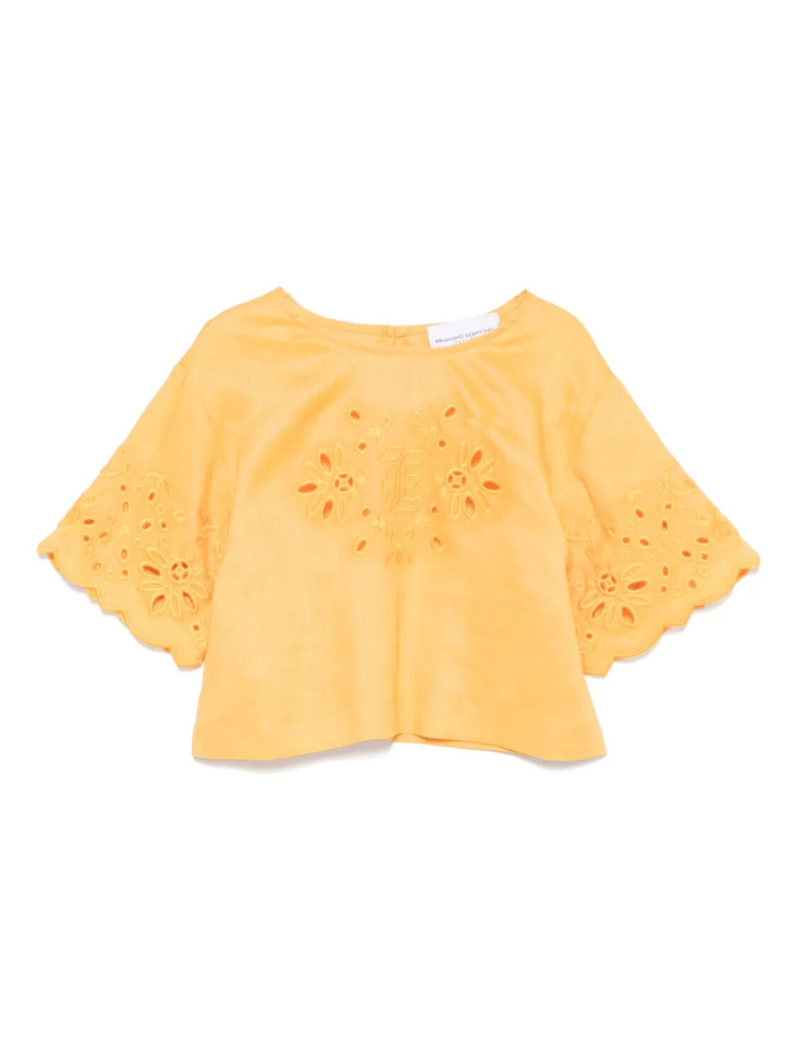 

Ermanno Scervino Junior блузка с английской вышивкой, желтый
