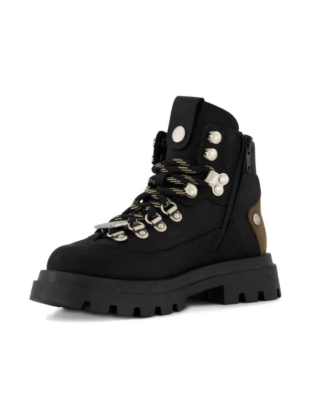 

Ботинки на толстой подошве с шнуровкой DSQUARED2 KIDS, черный