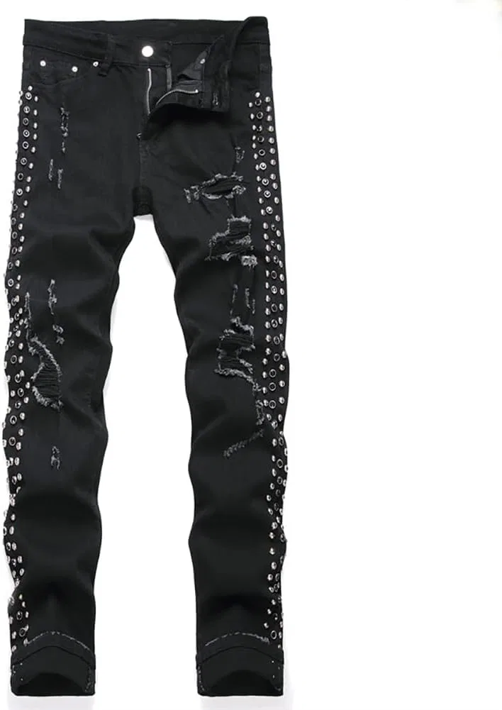 Джинсы с кристаллами Men's, Black