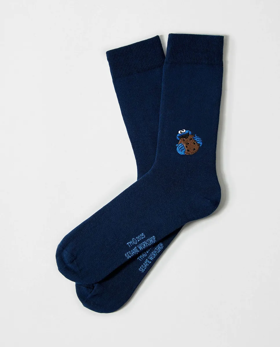 

Женские носки с фантазийным рисунком Улицы Сезам Besocks, синий