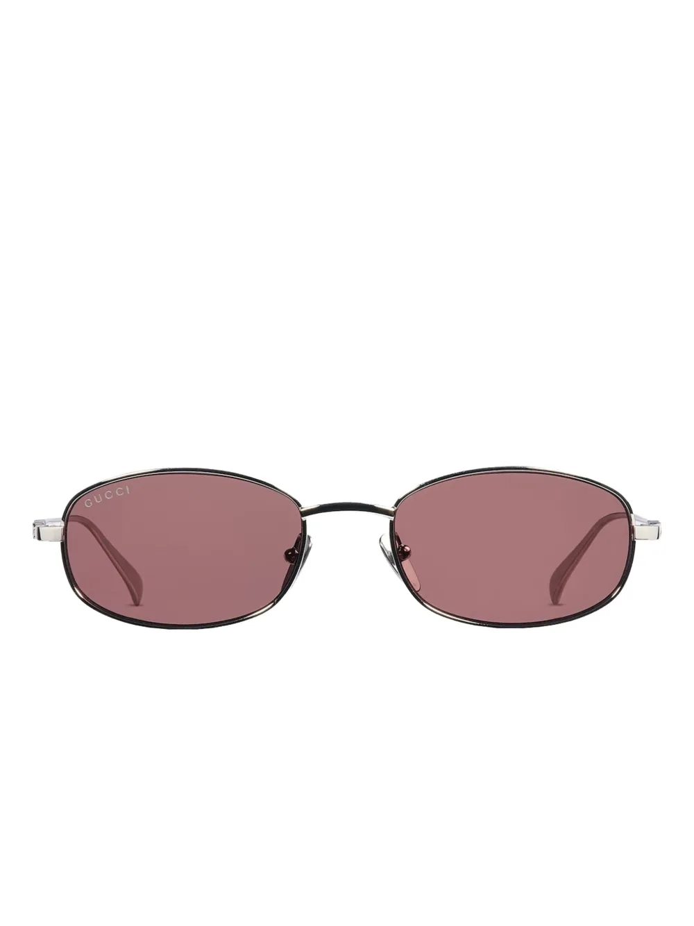 

Солнцезащитные очки в овальной оправе Gucci Eyewear, серебяный