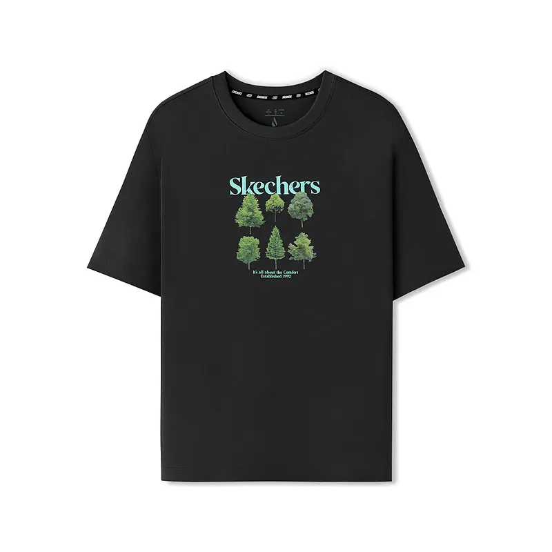 

Skechers Футболка Sportlife SS25 Unisex Carbon Black, Черный, Skechers Футболка Sportlife SS25 Unisex Carbon Black