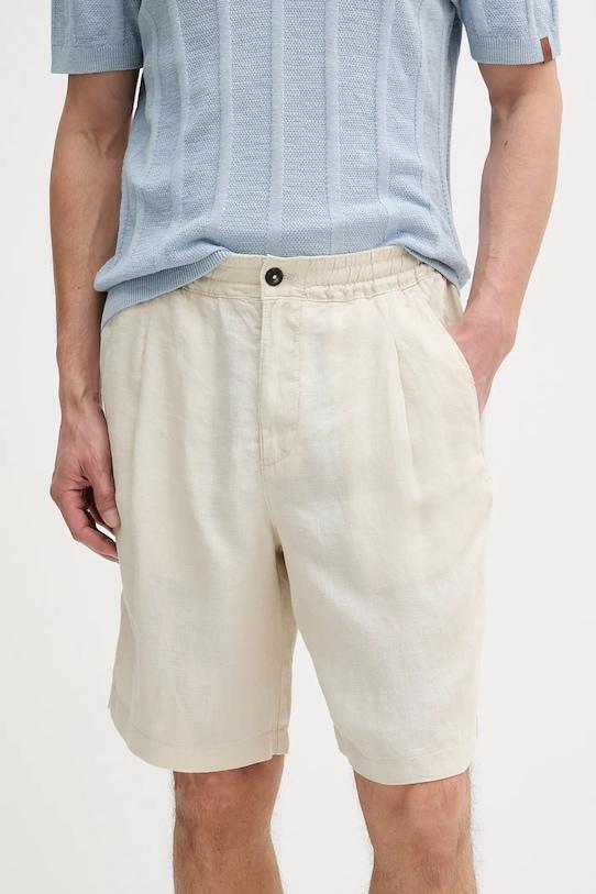 

Льняные шорты United Colors Of Benetton, бежевый