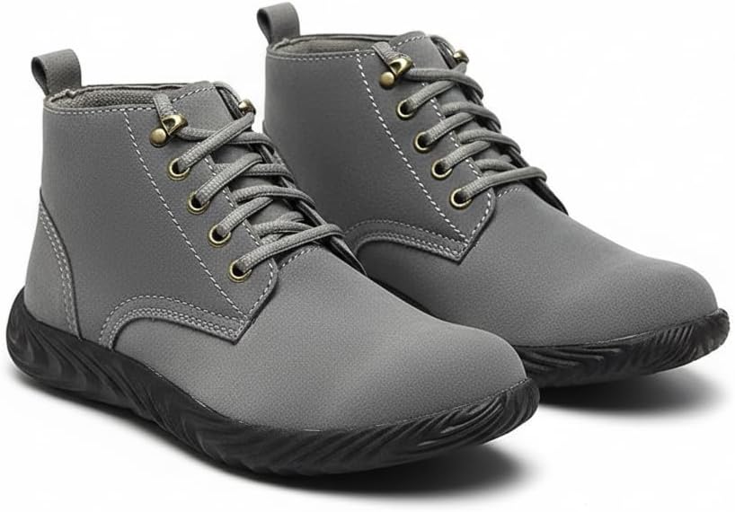 

Мужские зимние ботинки FLOWERGIRR с стальным носком, термозащитные, стойкие к проколам, водонепроницаемые, с высокой верхней частью и противоскользящей подошвой для промышленного строительства в холодную погоду, серый