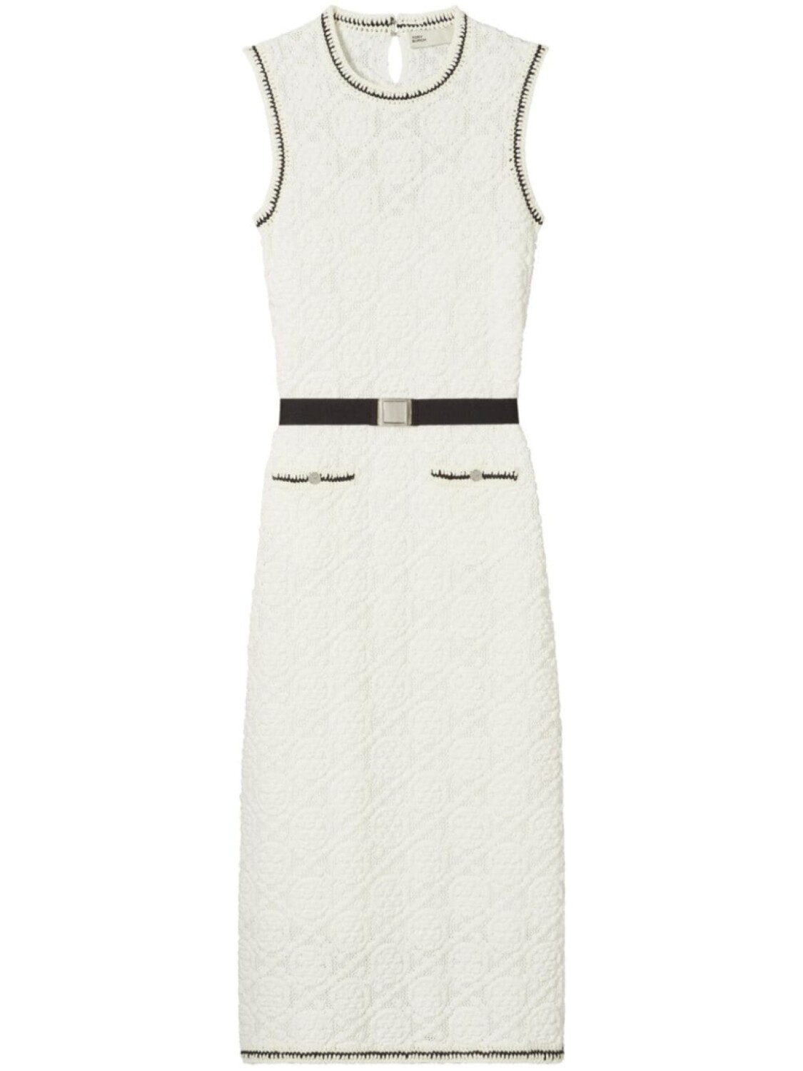 

Tory Burch трикотажное платье без рукавов, белый