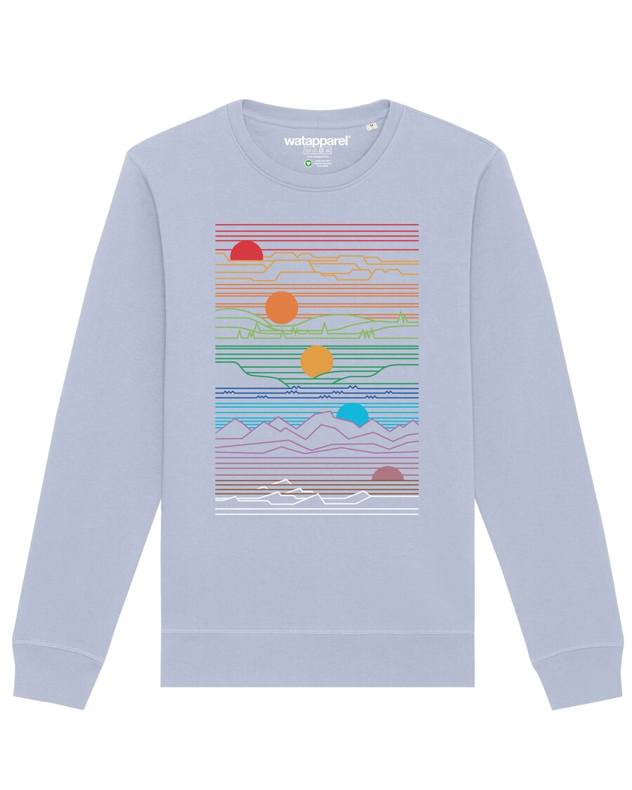 

Толстовка Watapparel Sun And Moon, светло-синий