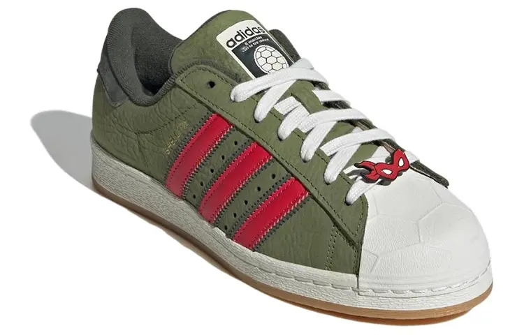 Adidas originals Superstar Обувь для скейтбординга унисекс, Green/Red — фото 3