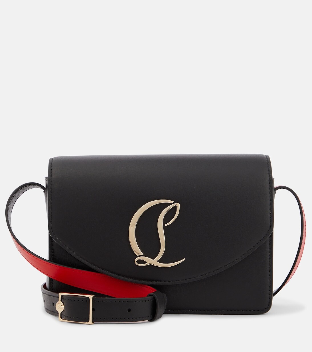 

Маленькая кожаная сумка через плечо loubi54 Christian Louboutin, черный