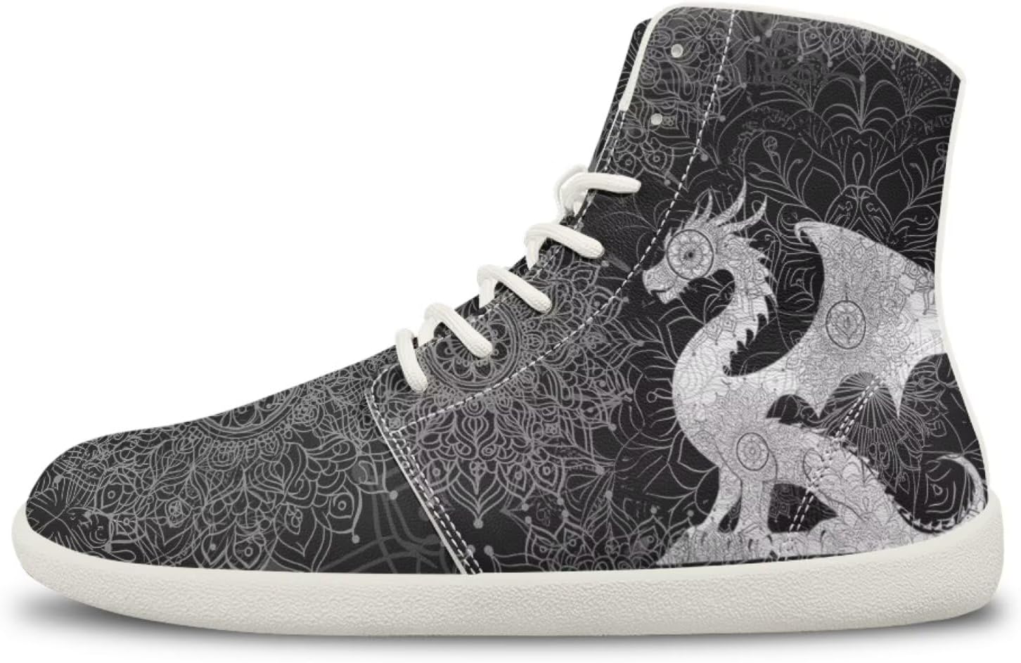 

Мужские кроссовки Dragon Print для бега, слипоны, высокие, для ходьбы, занятий в спортзале, тенниса и спорта Ecaestolph, черный