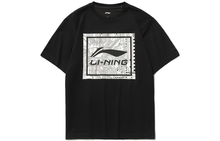 

Спортивная модная коллекция футболок для мужчин, черная Lining, черный