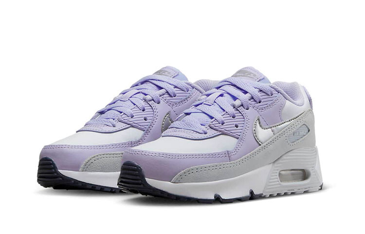 Кроссовки Nike Air Max 90 LTR PS, фиолетовый/бежевый — фото 3