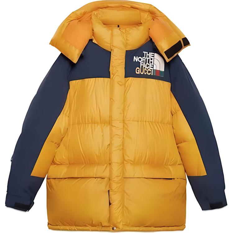 

Пуховое пальто X The North Face Gucci, черный желтый