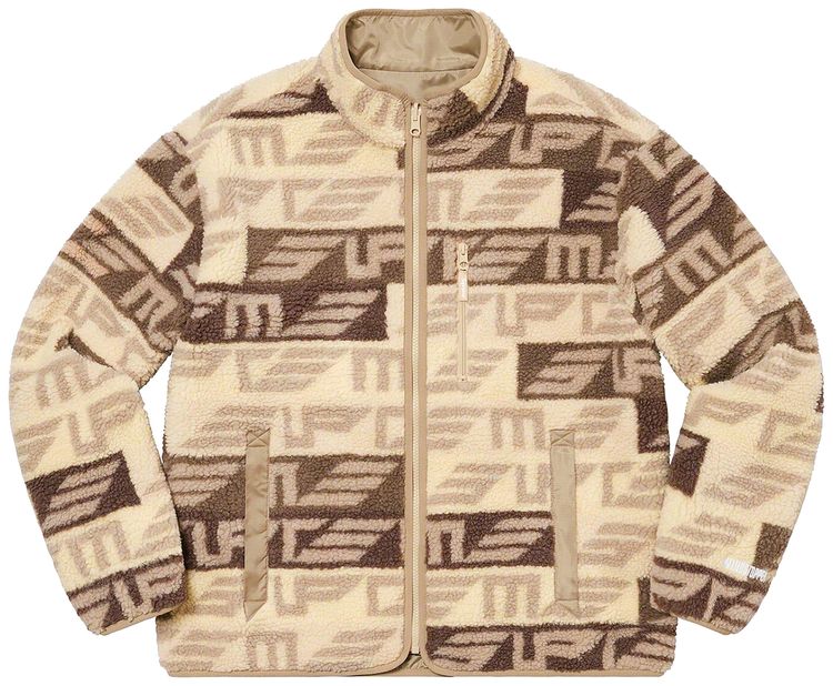 

Куртка Supreme Geo Reversible WINDSTOPPER Fleece Jacket 'Tan', загар