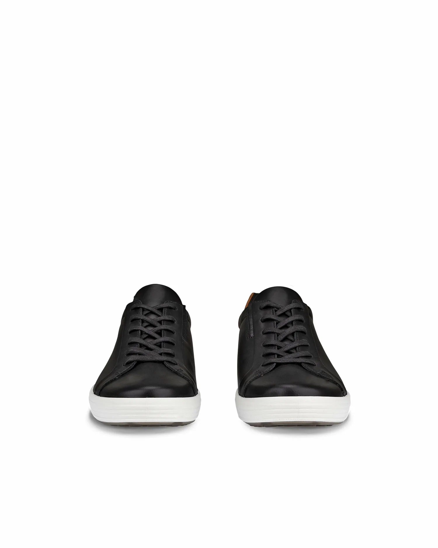 Мужские повседневные кроссовки ECCO Soft 7 из натуральной кожи, BLACK / COGNAC — фото 2