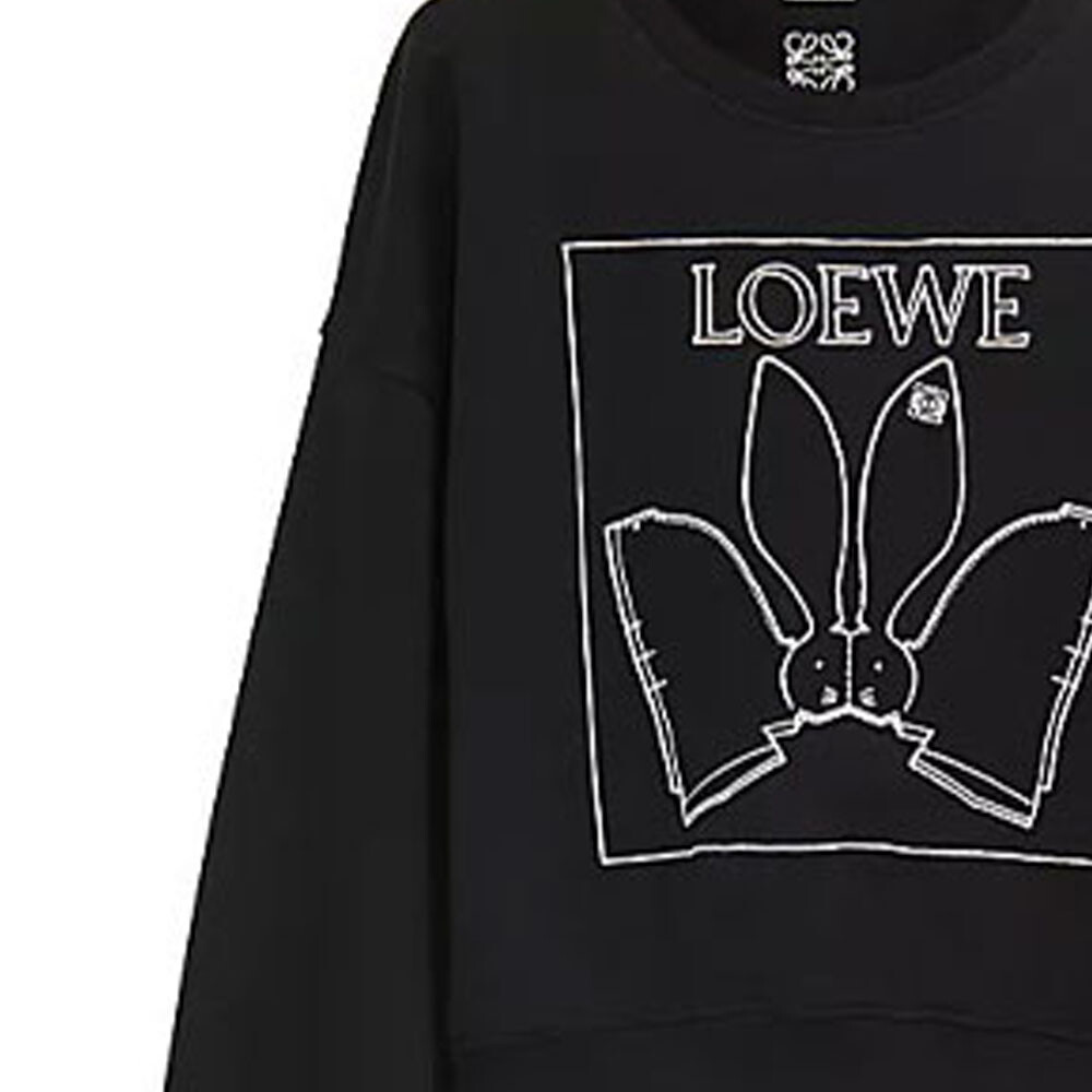 Толстовка женская Loewe с принтом, черный — фото 4