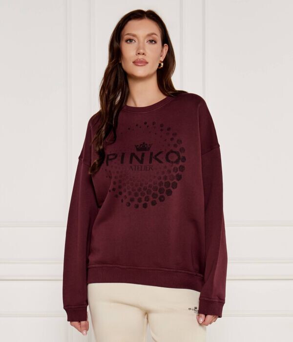 

Толстовка Pinko Тагора Loose Fit, бургундия