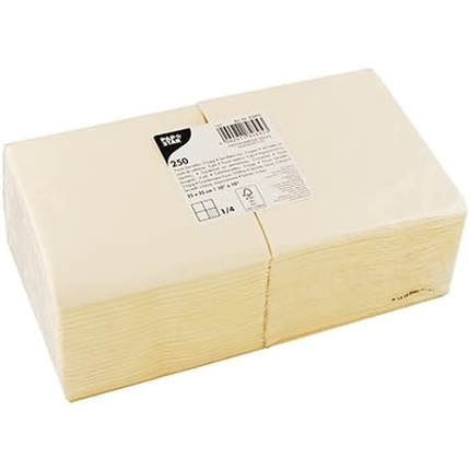 

Салфетки PAPSTAR 250 3-слойные 24 см x 24 см кремовые