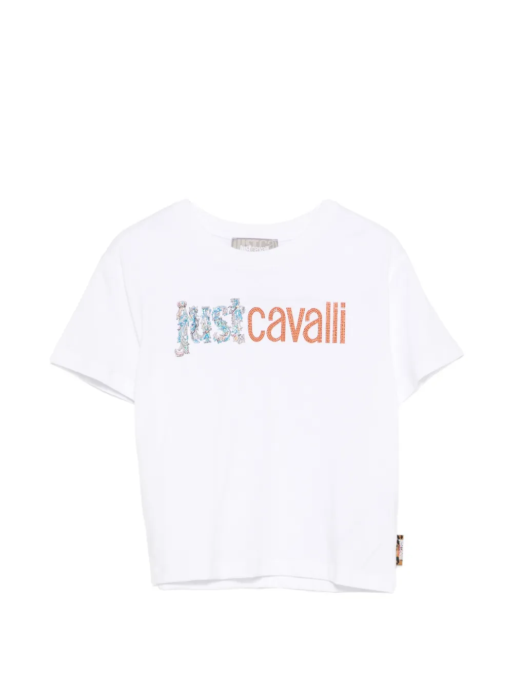 

Футболка с украшением в виде логотипа Roberto Cavalli Junior, белый