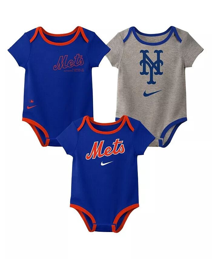 

Комплект из трех боди для мальчиков и девочек New York Mets Authentic Collection Nike