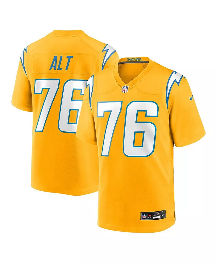 

Мужская майка игрока Los Angeles Chargers Alternate Charger Power Game Joe Alt Gold Nike