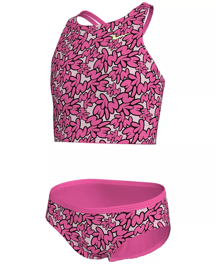 

Купальник Big Girls Spider-Back Midkini, 2 предмета Nike, розовый
