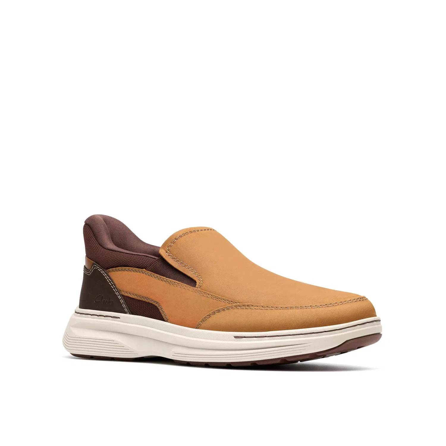Туфли мужские leather Clarks, светло-коричневый — фото 2