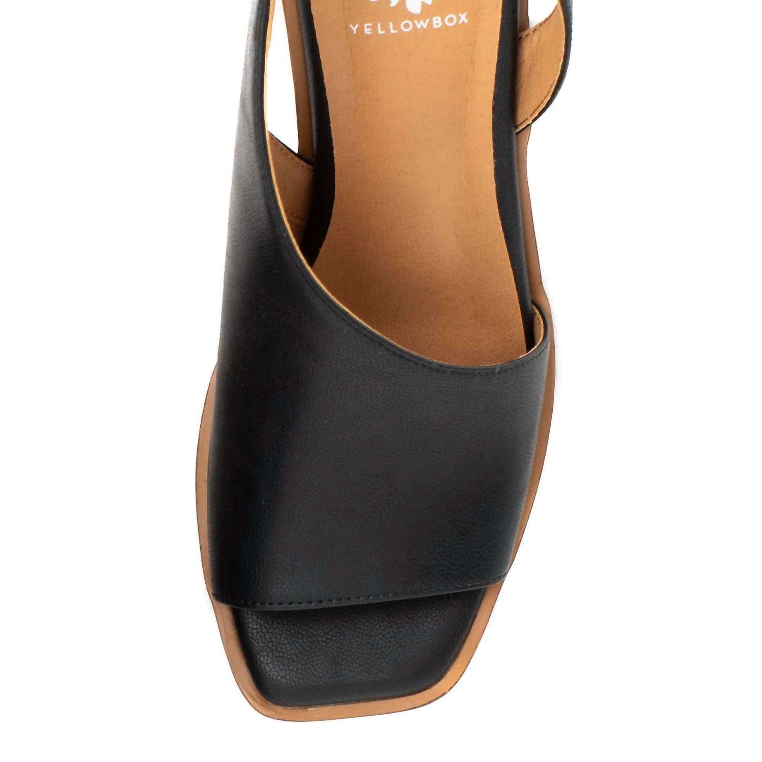Женские босоножки Valdosta Slingback Wedge Sandal In Black Yellow Box — фото 4