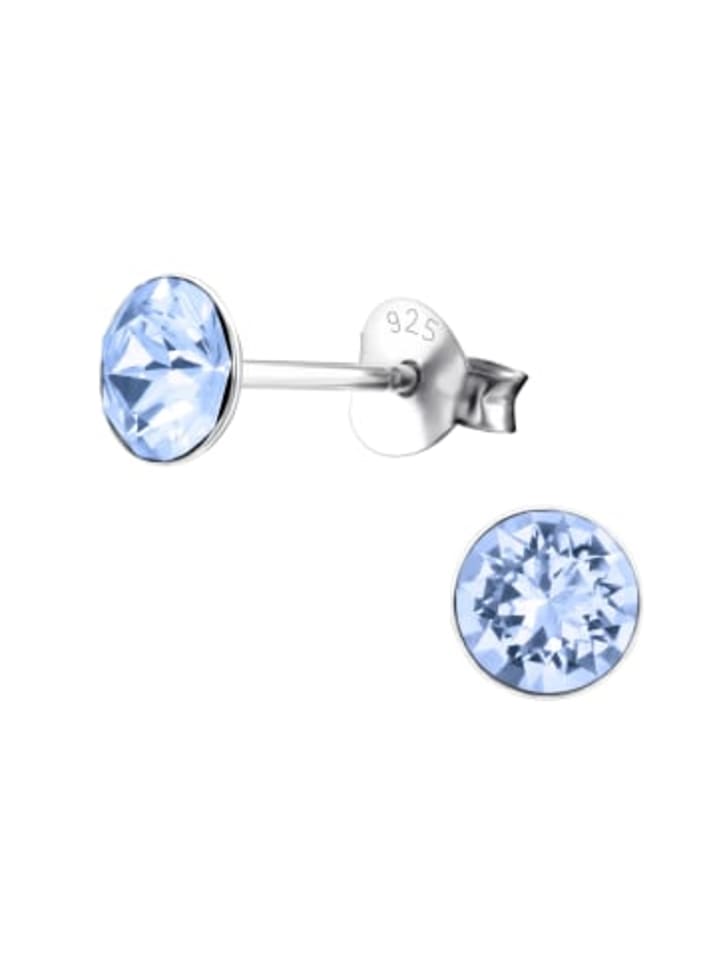 

Alexander York Серьги-гвоздики с кристаллами, 5 мм, светло-голубые