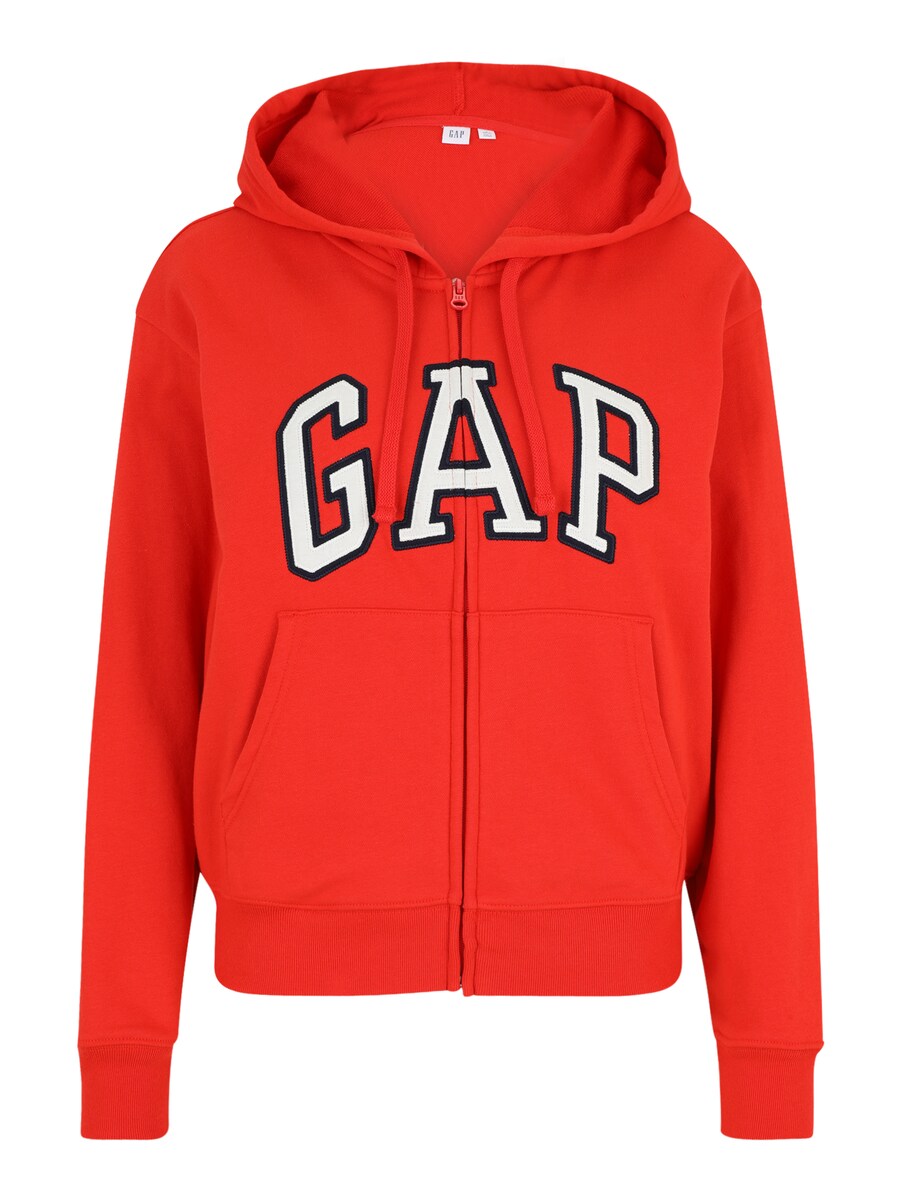 

Толстовка с капюшоном на молнии Gap Petite HERITAGE, красный