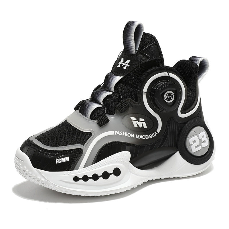 

Баскетбольные кроссовки средней высоты с противоскользящей подошвой, устойчивые к истиранию и отскоку, детские FCMM, черный