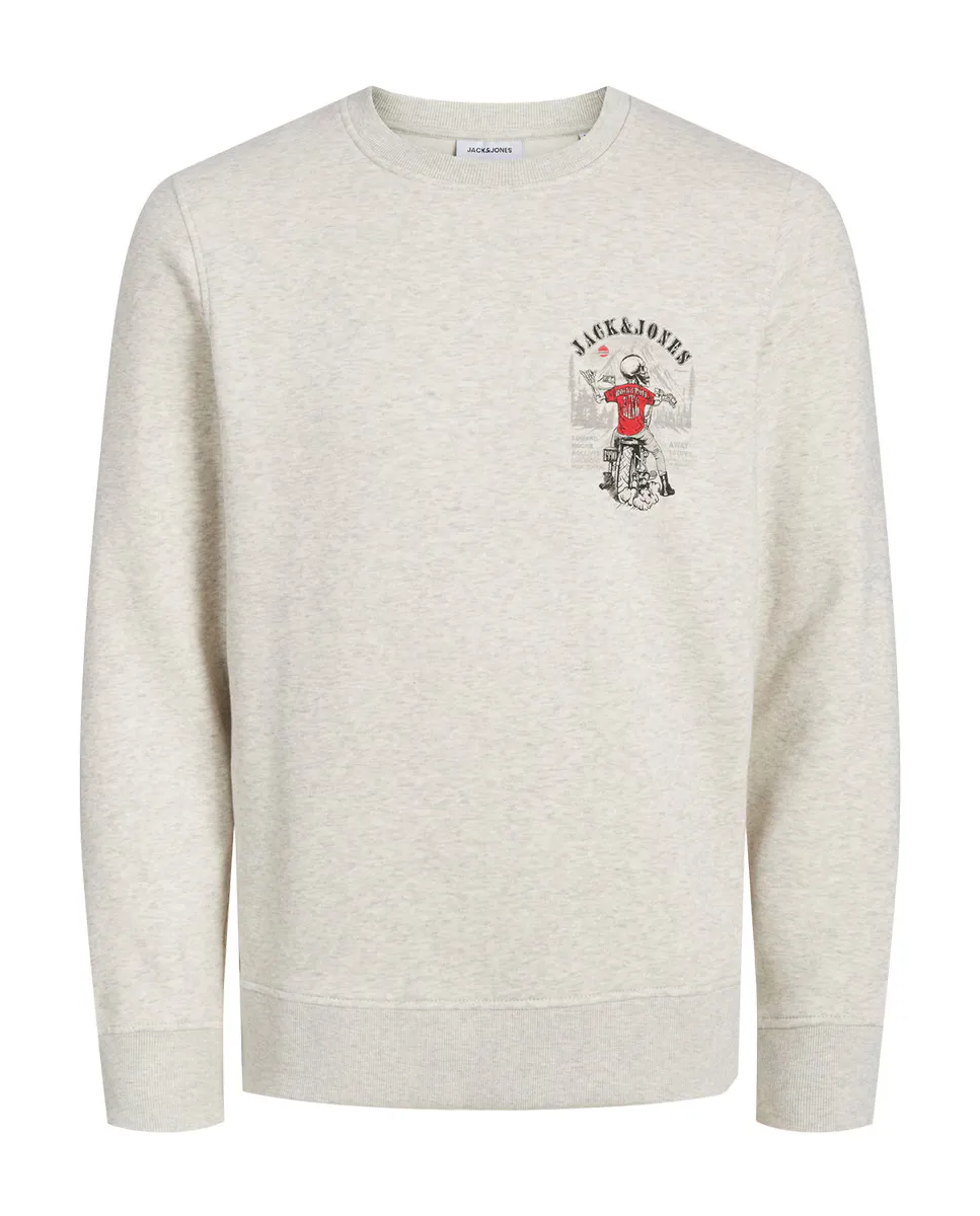 

Мужская толстовка с круглым вырезом и длинными рукавами Jack & Jones, белый