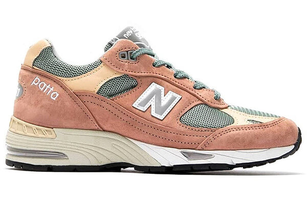 Кроссовки patta x 991 сделано в англии New Balance, розовый — фото 2