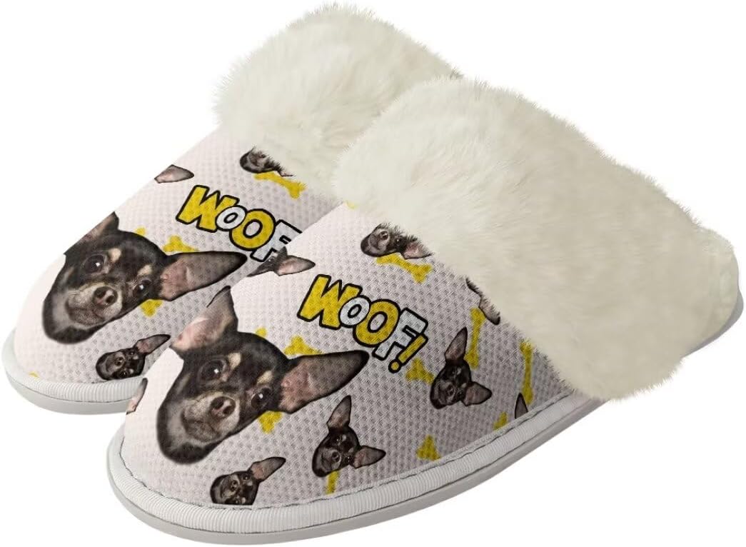 

Женские и мужские пушистые тапочки xixirimido, противоскользящие, для дома и улицы, милые тапочки с животными, Dog
